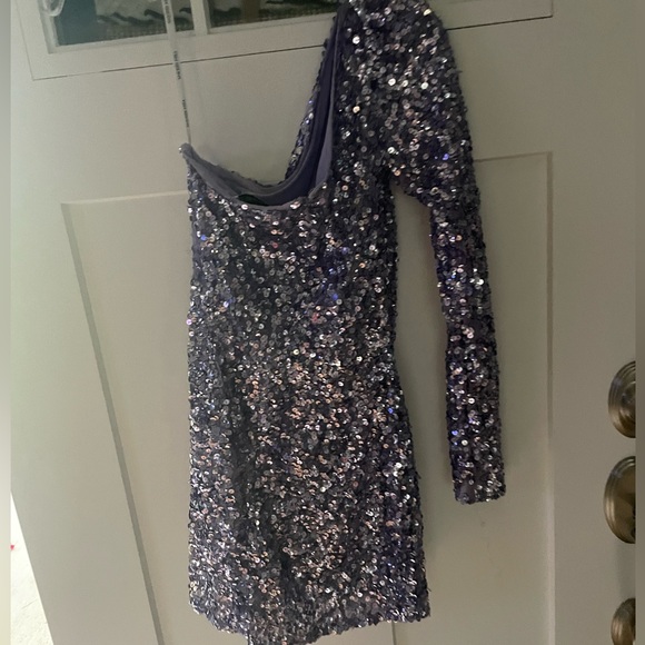 Purple shimmer formal dress from Sherri Hill - Picture 5 of 6